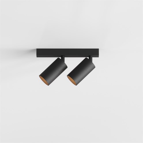 Modular+Nyto Surface Adjustable 50 Square 2x LED 2x6/17W 629/1205lm 350/900mA 3000K CRI>90 28°, lae-/seinavalgusti, must, liiteseadmeta